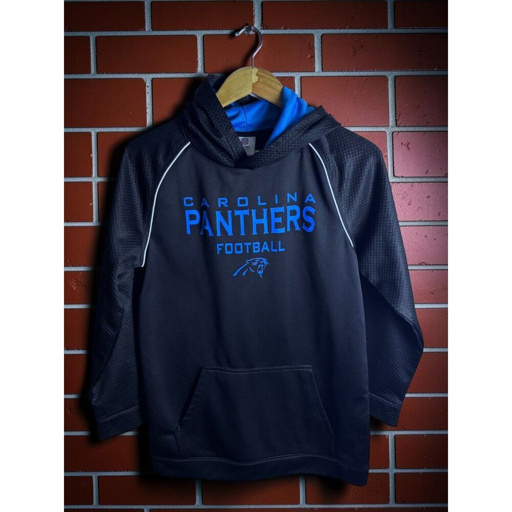 Carolina Panthers NFL Team Apparel Youth XL 16/18 Black Hoodie